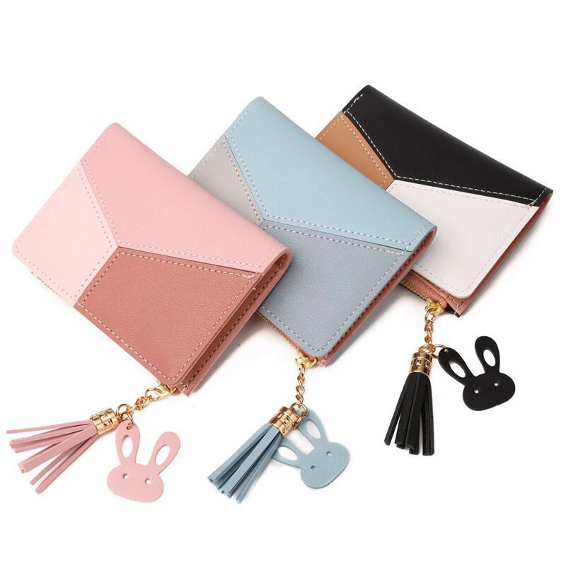 Women's PU Leather Wallet Card Holder Coin Purse Foldable Lady Wallet