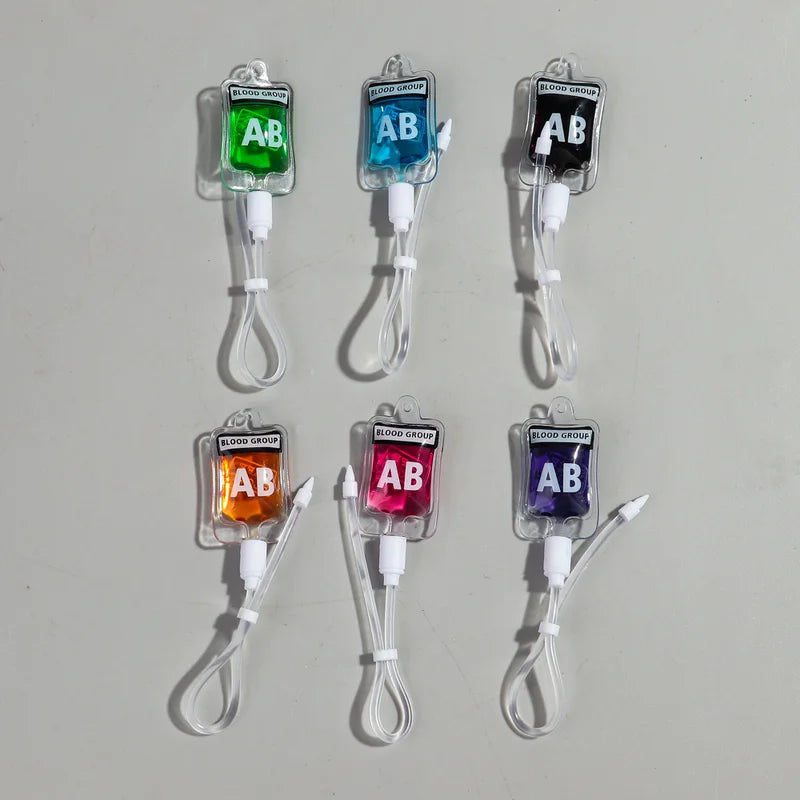 3pcs Halloween Blood Bag Acrylic Gothic Pendant Jewelry Making Charms