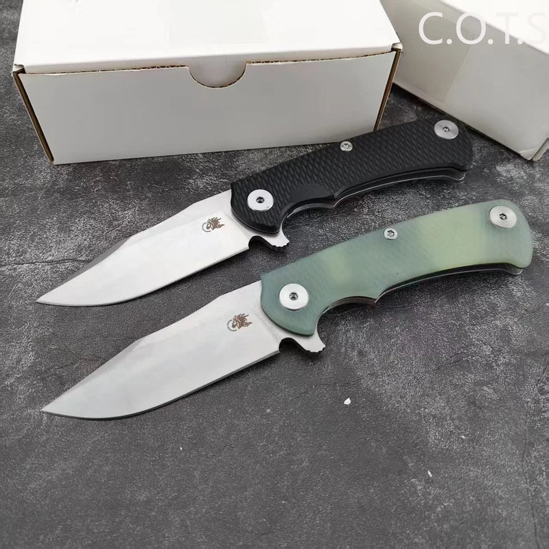 Outdoor Survival Folding Knife with G10 Handle and D2 Steel Blade