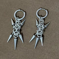 Goth Cross Rivet Earrings for Women Stainless Steel Punk Jewelry