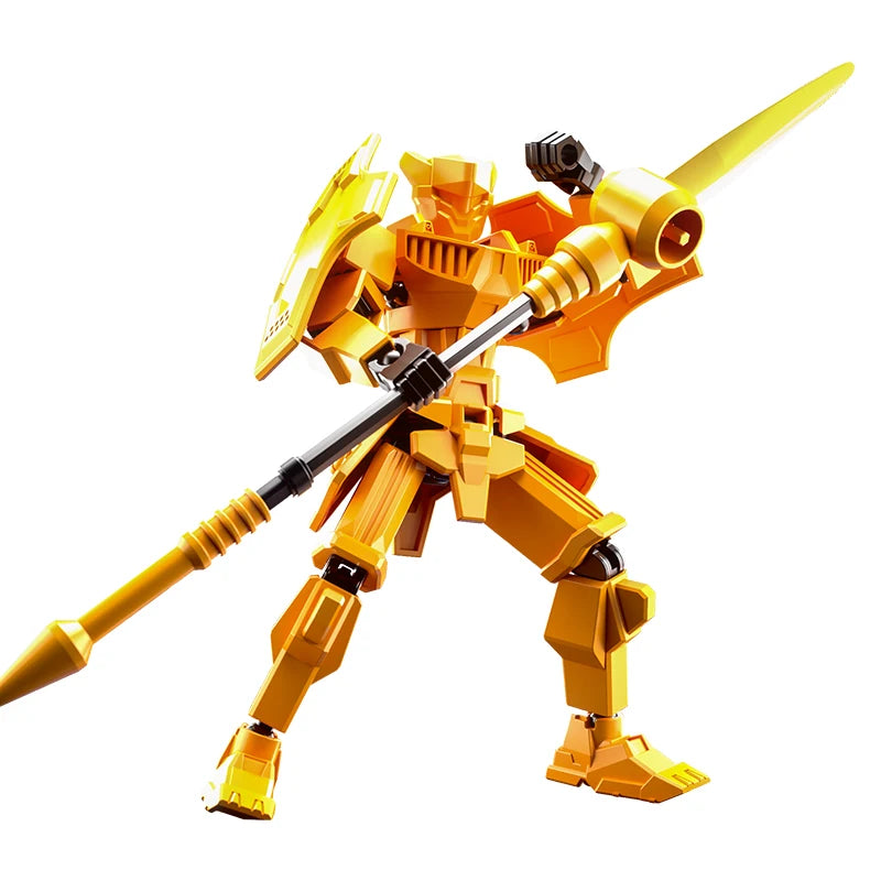 Multi-Jointed Movable Robot Warrior Toy - 3D Printed Knight Figurine for Kids & Adults