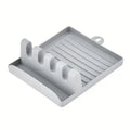 Paint Brush Rest Holder with 4 Slots and Drip Tray - Plastic Organizer for Watercolor, Oil, Acrylic Painting
