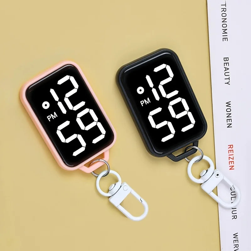 Digital Electronic Watch Keychain - Touch Display Luminous Pendant