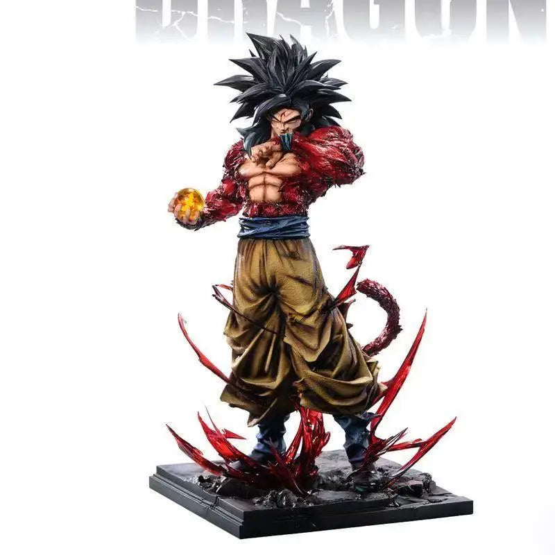 Dragon Ball Z SSJ4 Goku Action Figure PVC Collectible Toy with Replaceable Hands