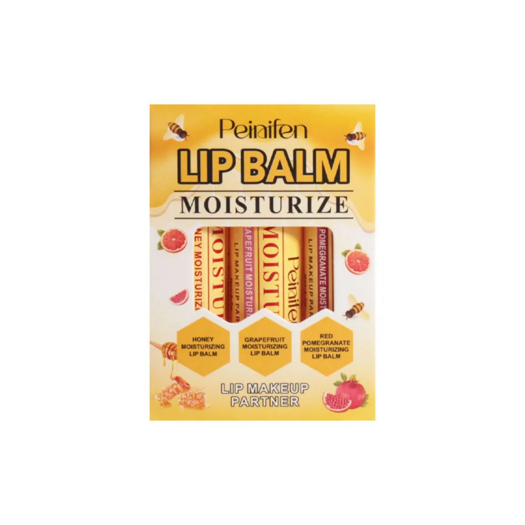 3-Piece Lip Balm Set with Lipstick Base Hydrating Natural Plant Lip Care