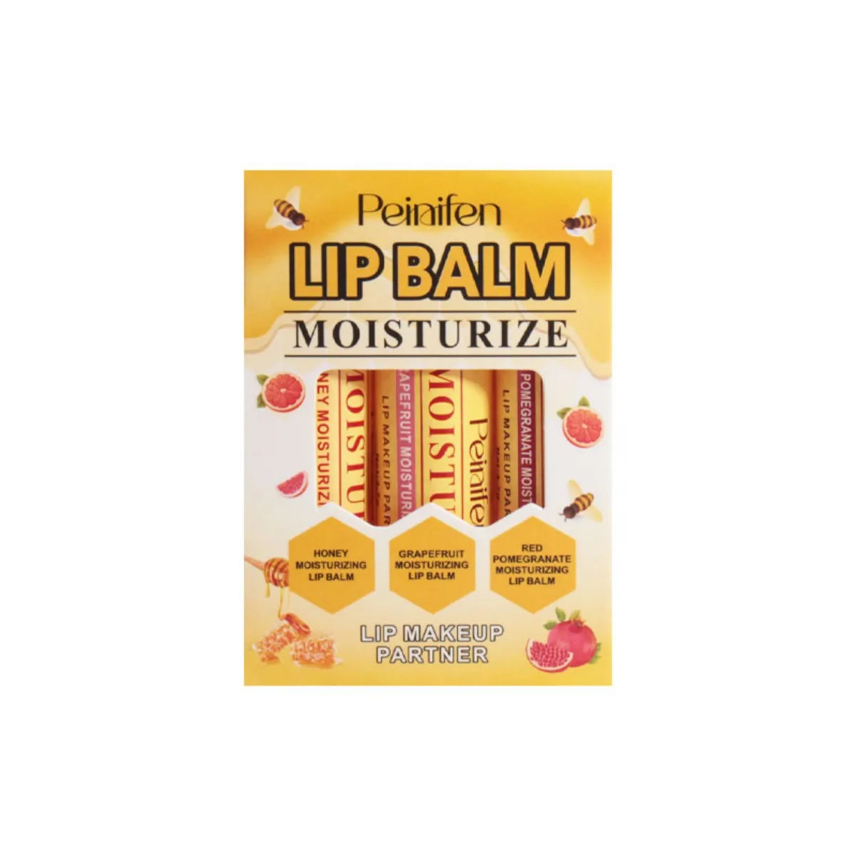 3-Piece Lip Balm Set with Lipstick Base Hydrating Natural Plant Lip Care