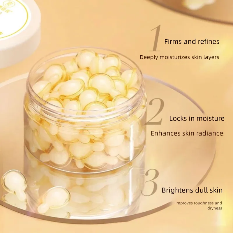 50Pcs Collagen Face Serum Capsules Set - Moisturizing & Whitening Skin Care