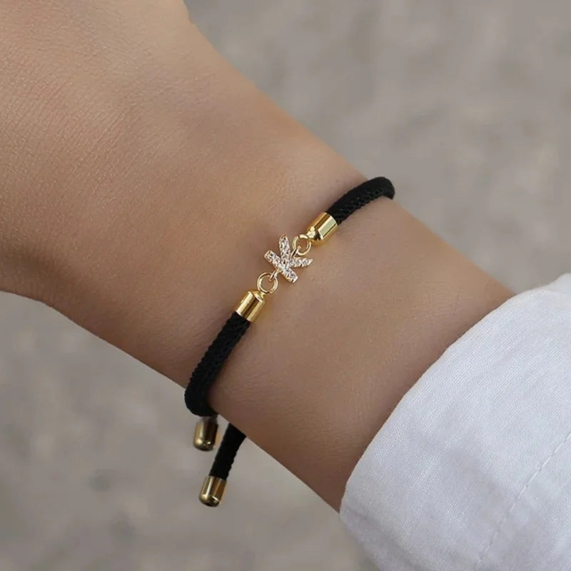 Initial Heart Charm Letter Link Bracelet for Women - Customizable Jewelry Gift