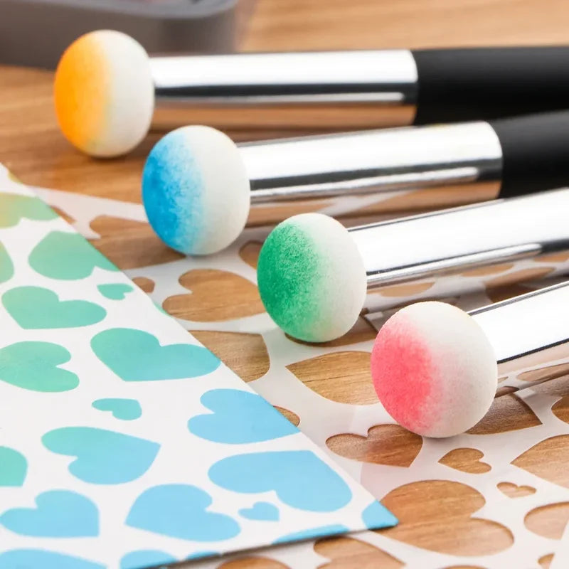 Mini Ink Sponge Applicators 4-Pack for Scrapbooking & Craft Inking
