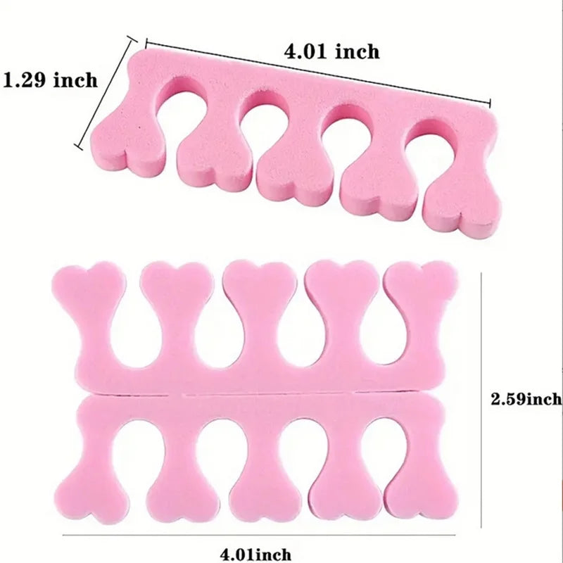 Bulk Toe Separator Set for Pedicure Manicure Nail Art Foot Care - 100/200/500pcs