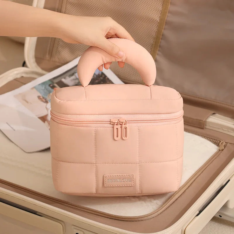 High Capacity Travel Cosmetic Bag Organizer Waterproof Makeup Brush Kit for Women