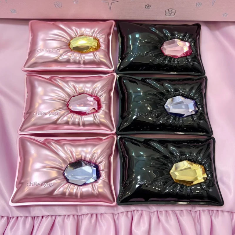 Highlighter & Blush Face Powder Set - Champagne Gold, Pink & Matte Finishing