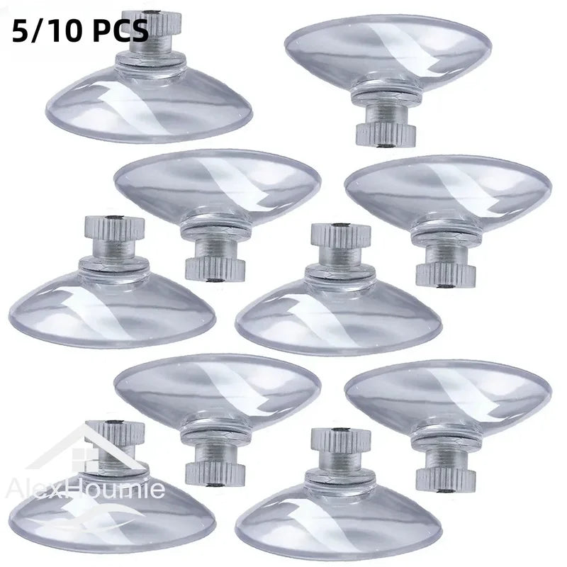 Clear PVC Suction Cup Set with Nut - Heavy Duty Waterproof Fixings