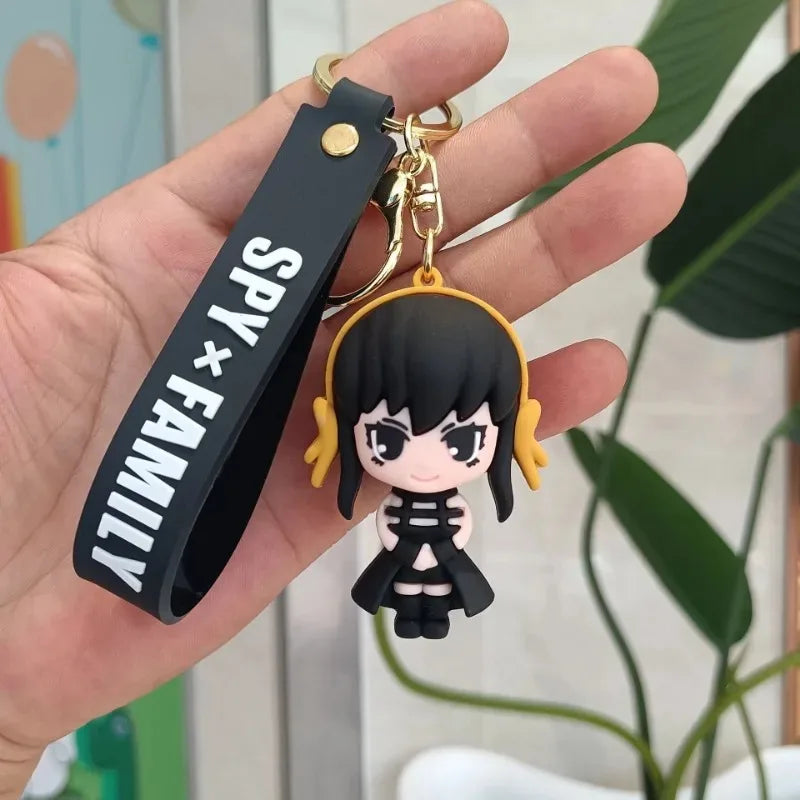 Anime Keychain with Cute PVC Silicone Charm - Backpack & Car Accessory, Multiple Colors