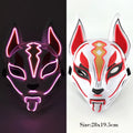 LED Cosplay Anime Mask Neon Light Up Fox Mask for Halloween Party & Carnival