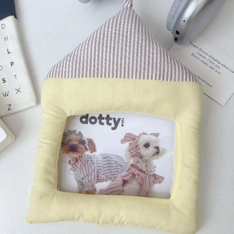 Creative Cotton House Shape Photo Frame Wall Hanging for Home & Wedding Decor