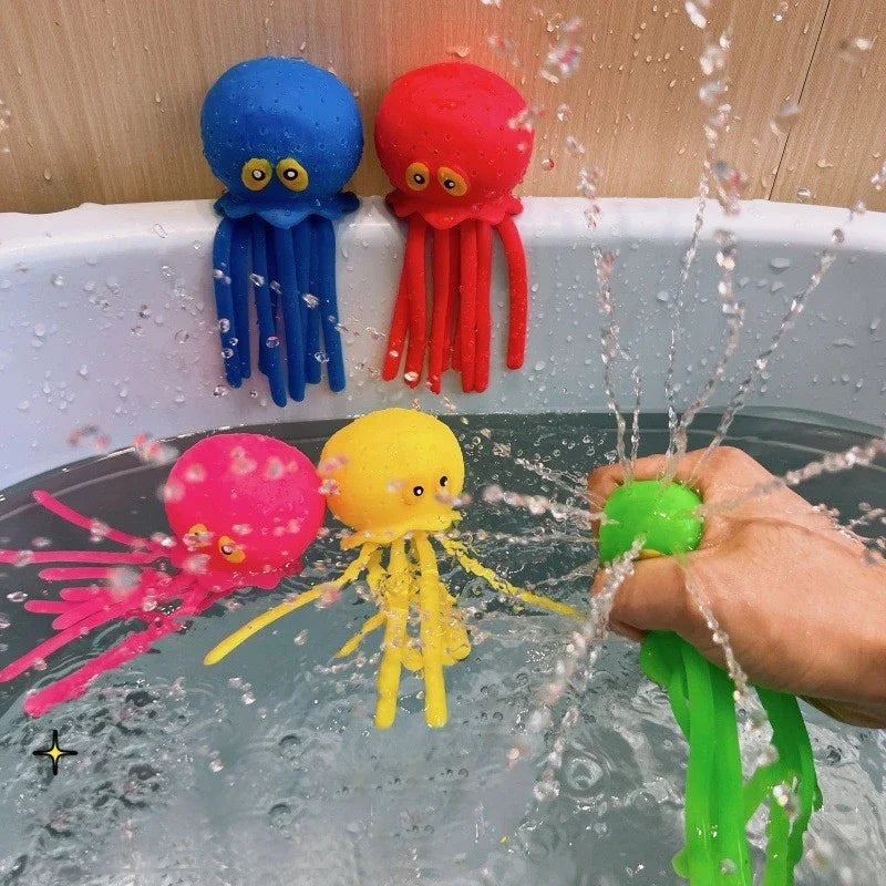 Baby Bath Toys Sponge Octopus Water Absorbing Stress Relief Playset for Children