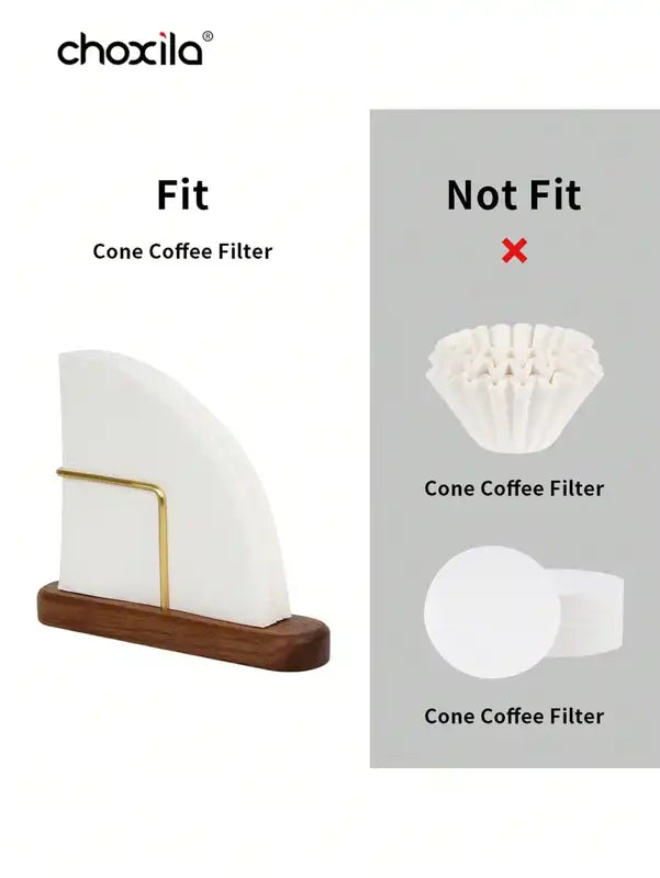 Wooden Coffee Filter Paper Holder Stand Kitchen Organizer with Variants
