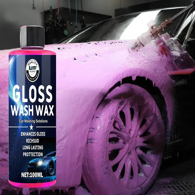 Car Wash Solution Wax Wash 100ml for Auto Detailing - Shine & Protection