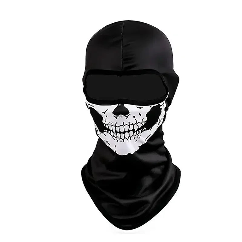 Halloween Skull Print Balaclava Face Mask for Cosplay Motorcycle Riding Outdoor Men