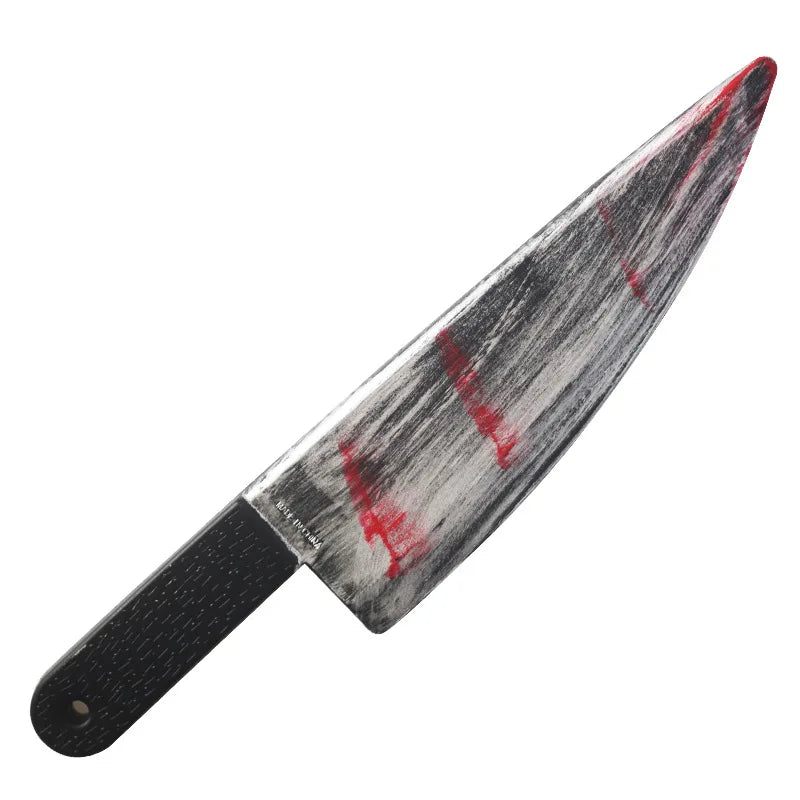 Halloween Bloody Toy Knife Prop for DIY Party Decorations Curved Plastic Knife