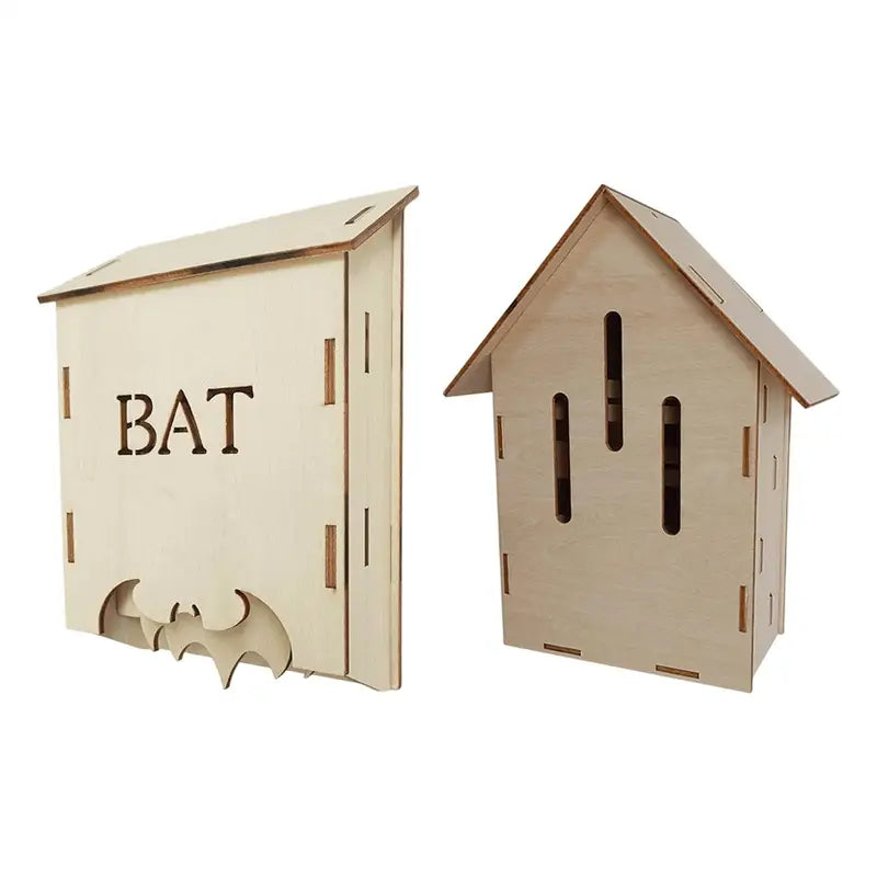 Wood Bat House Outdoor Animal Habitat Shelter for Gardeners and Nature Lovers