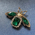 Vintage Crystal Bee Brooch Pin for Women Elegant Insect Rhinestone Jewelry