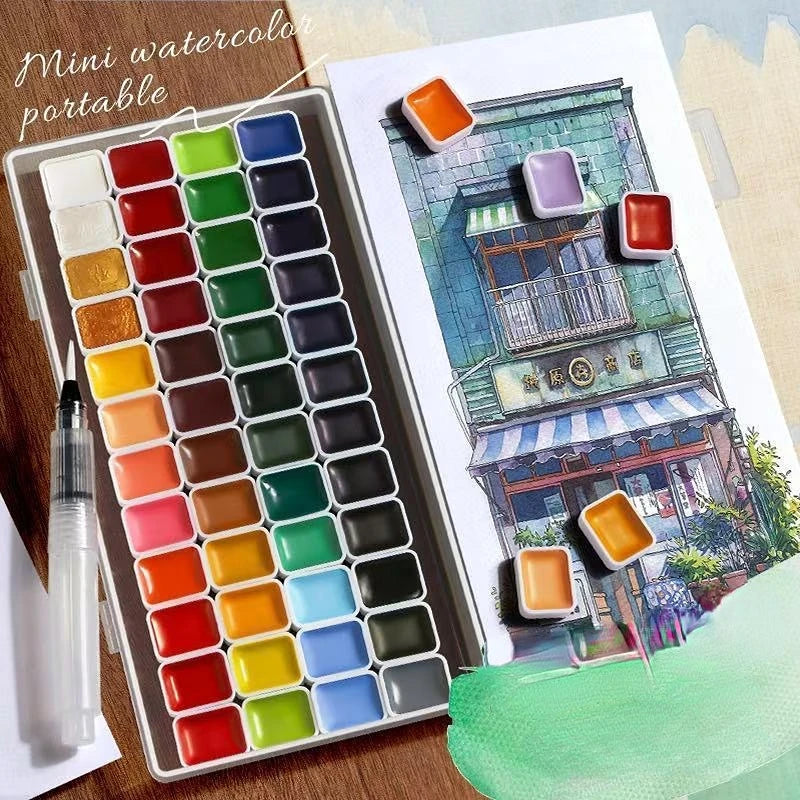 Artist Watercolor Paint Set 130/98/60/24 Colors Professional Art Supplies