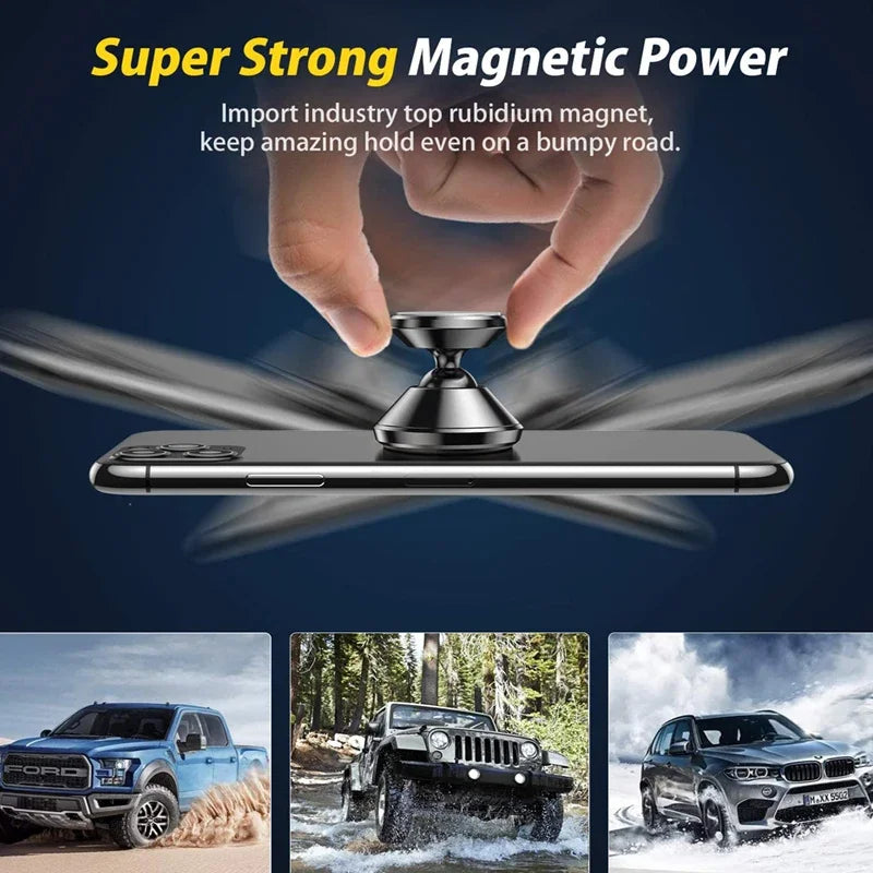 Magnetic Car Phone Holder Mount - Universal Dashboard Support for 4-6.5 Inch Phones