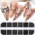 Half Round Flatback Nail Rhinestones & Pearls - Multi-Size Gold & Silver Embellishments
