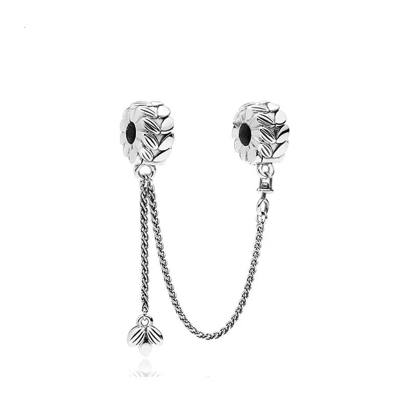 925 Silver Butterfly Moon Star Heart-Shaped Clip Safety Chain for Bracelets - DIY Jewelry Accessory