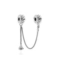 925 Silver Butterfly Moon Star Heart-Shaped Clip Safety Chain for Bracelets - DIY Jewelry Accessory