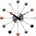 Nordic Style Metal Wooden Wall Clock Modern Design Living Room Bedroom Decor