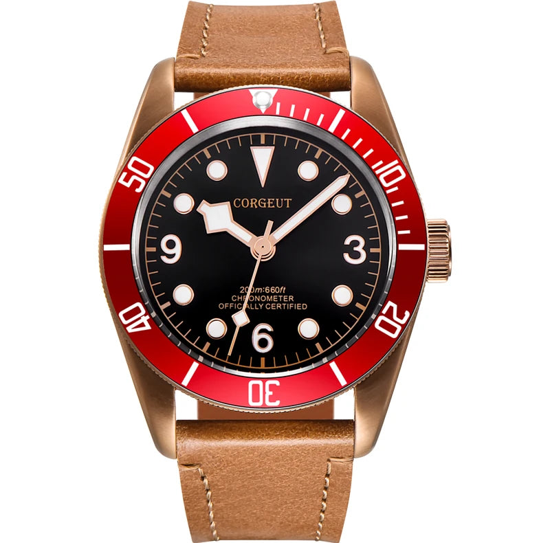 Luxury Men’s 41mm Automatic Mechanical Watch with Sapphire Glass and PVD Case
