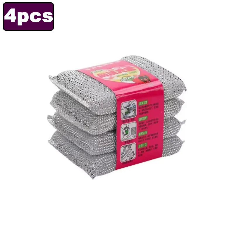 Kitchen Dishwashing Sponge Brush Set - Scratch-Free Pot Cleaner Accessories