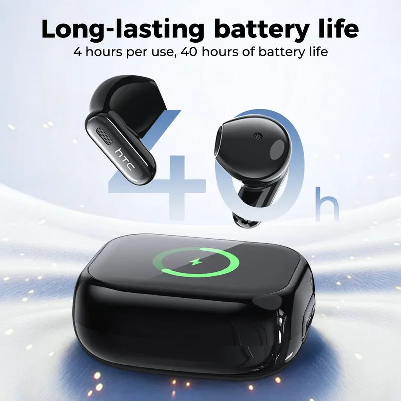 Wireless Bluetooth Earphones with AI Translator LCD Screen Noise Reduction Sport Headsets