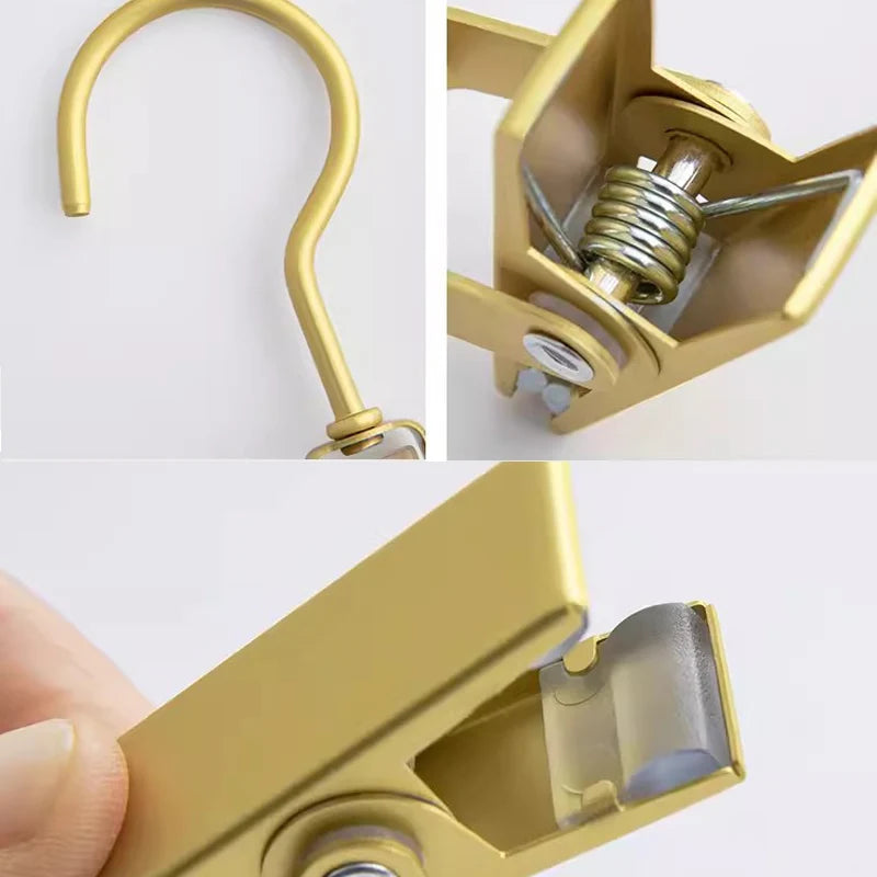6-Pack Multipurpose Metal Hook Clips for Clothes & Hat Storage