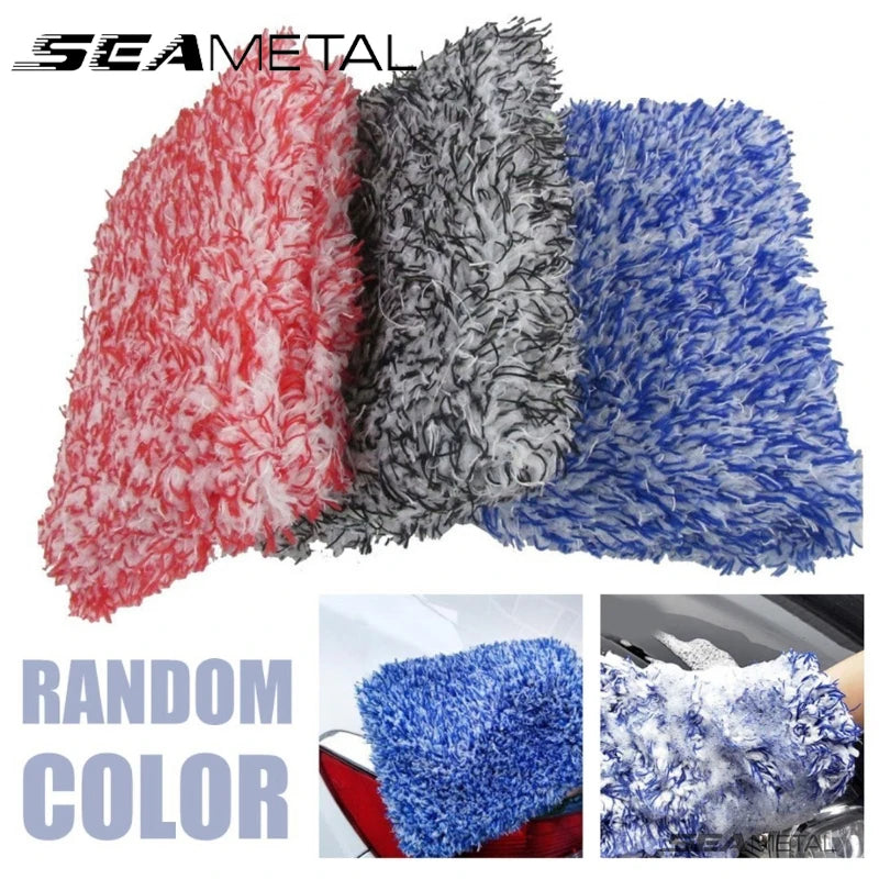 Microfiber Car Wash Sponge Block - Soft Detailing Cleaning Tool for Vehicles