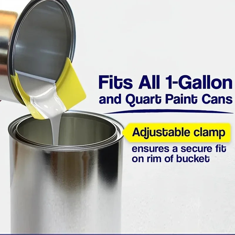 Paint Can Spout for Pint and Quart Paint Cans - Pouring & Brush Holder Accessory