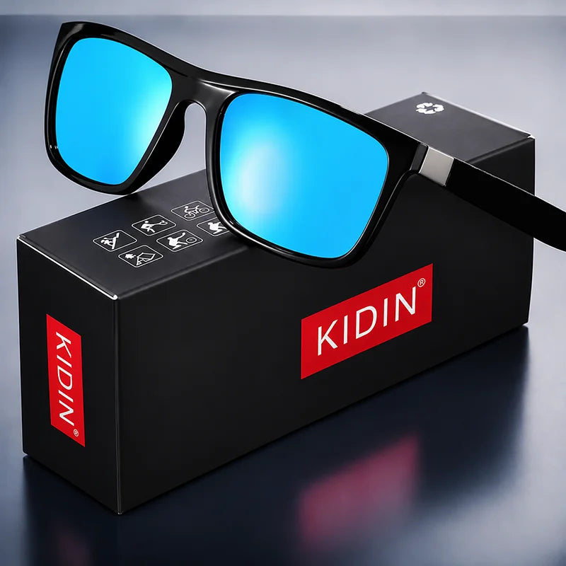 Square Polarized Sports Sunglasses for Men Women UV400 Outdoor Cycling Fishing