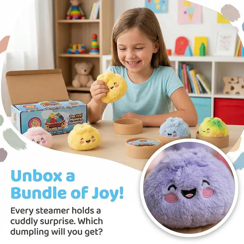 Cute Plush Steamed Bun Keychains 12-Pack - Soft, Vibrant, Stress-Relief Toys