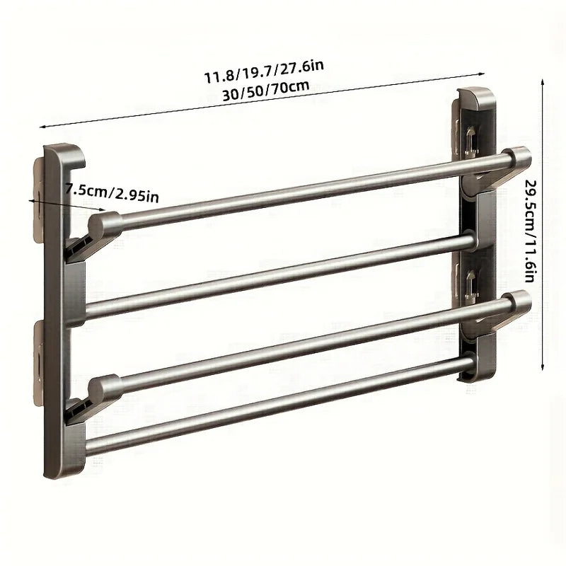 Non-Perforated Wall-Mounted Shoe Rack - Metal Home Shoe Storage Organizer