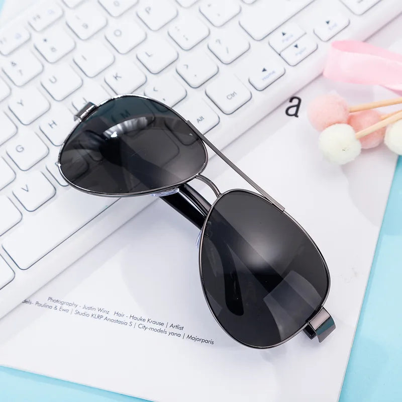Men Gift Set Quartz Watch Sunglasses Wallet Keychain Pen Belt Accessories - 6pcs