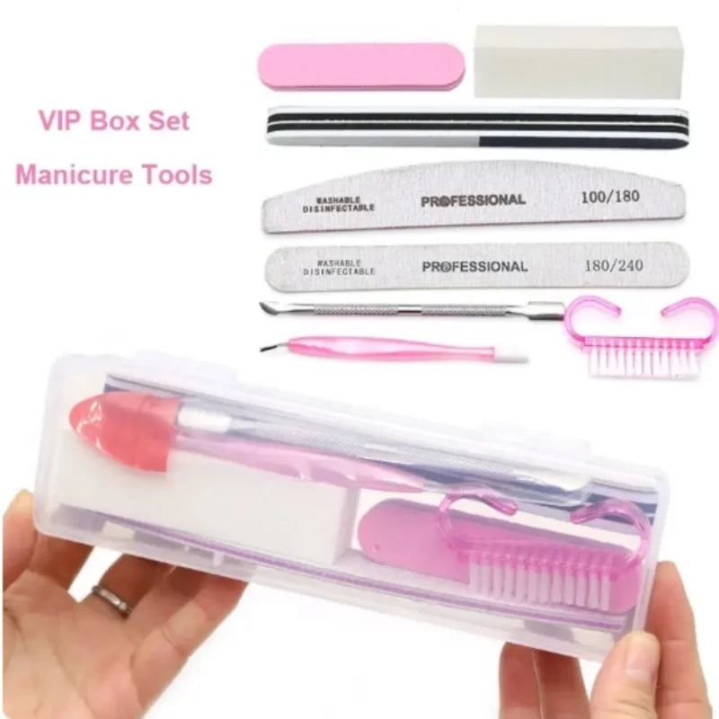 Professional Nail Files Set 100/180 Grit Manicure & Pedicure Buffer Kit