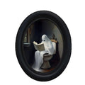 Halloween Ghost Toilet Reading Wooden Wall Art - Handmade Rustic Decor