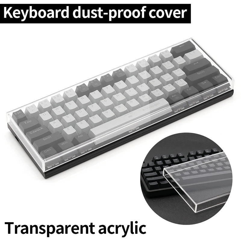 Acrylic Keyboard Dust Cover Protector for Mechanical Keyboards 60-108 Keys