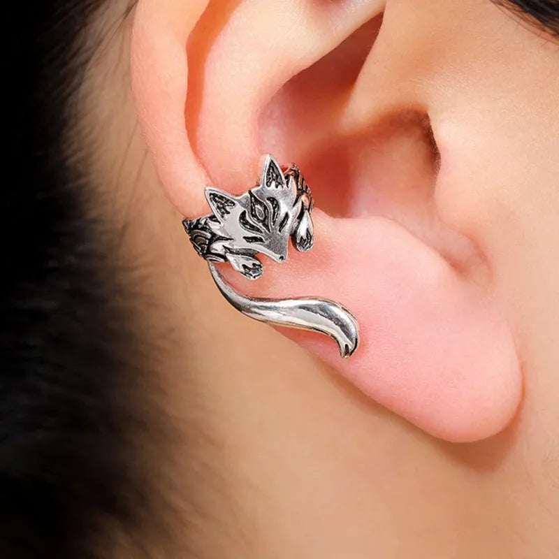 Trendy Fox Shape Clip Earrings for Women - Statement Jewelry, Drop Dangle