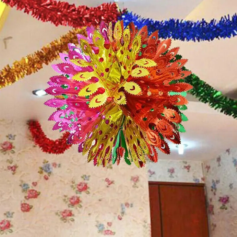 Christmas Foil Garlands Hanging Decoration Festive Ceiling & Wall Decor
