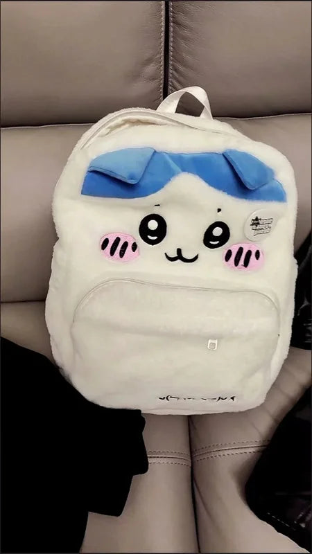 Cute Plush Embroidery Large Capacity Student Backpack Trendy School Bag