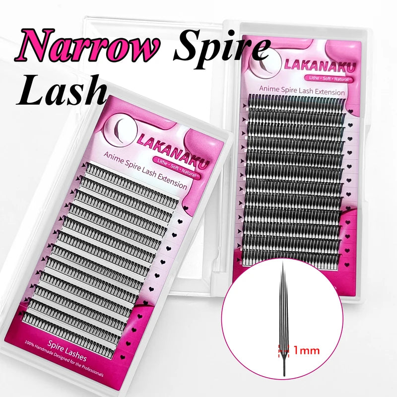 False Eyelash Extensions with Anime Spikes - 3D Fibers for Dramatic Lash Looks